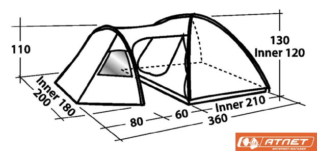 Палатка туристическая Easy Camp ECLIPSE 300