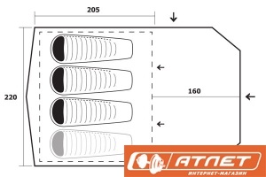 Палатка Trimm Eagle+матрас 2-х спальный в подарок