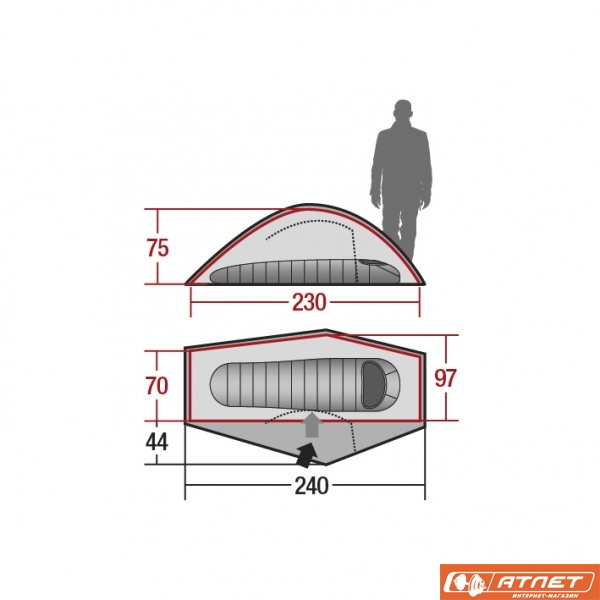 Палатка Wechsel Pathfinder 1 Travel (Oak) + коврик надувной 1 шт