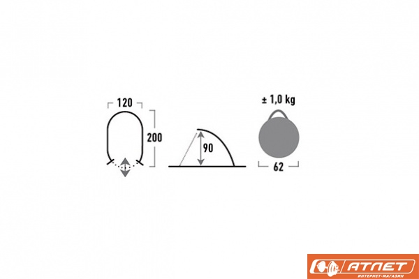 Палатка High Peak Calobra 50 (Aluminium/Dark Grey)