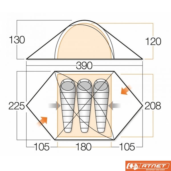 Палатка Vango Halo XD 300 Cactus