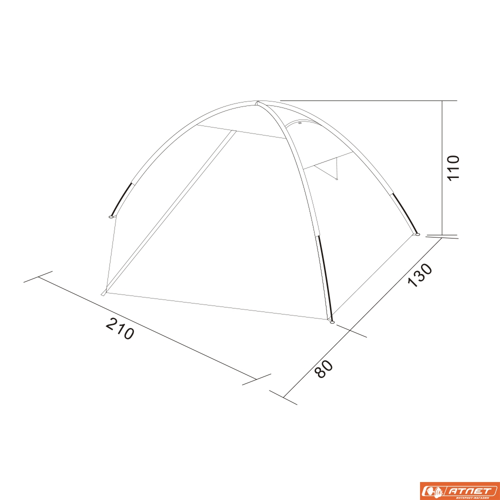 Палатка Red Point Steady 2 EXT + матрас 2-х местный в подарок