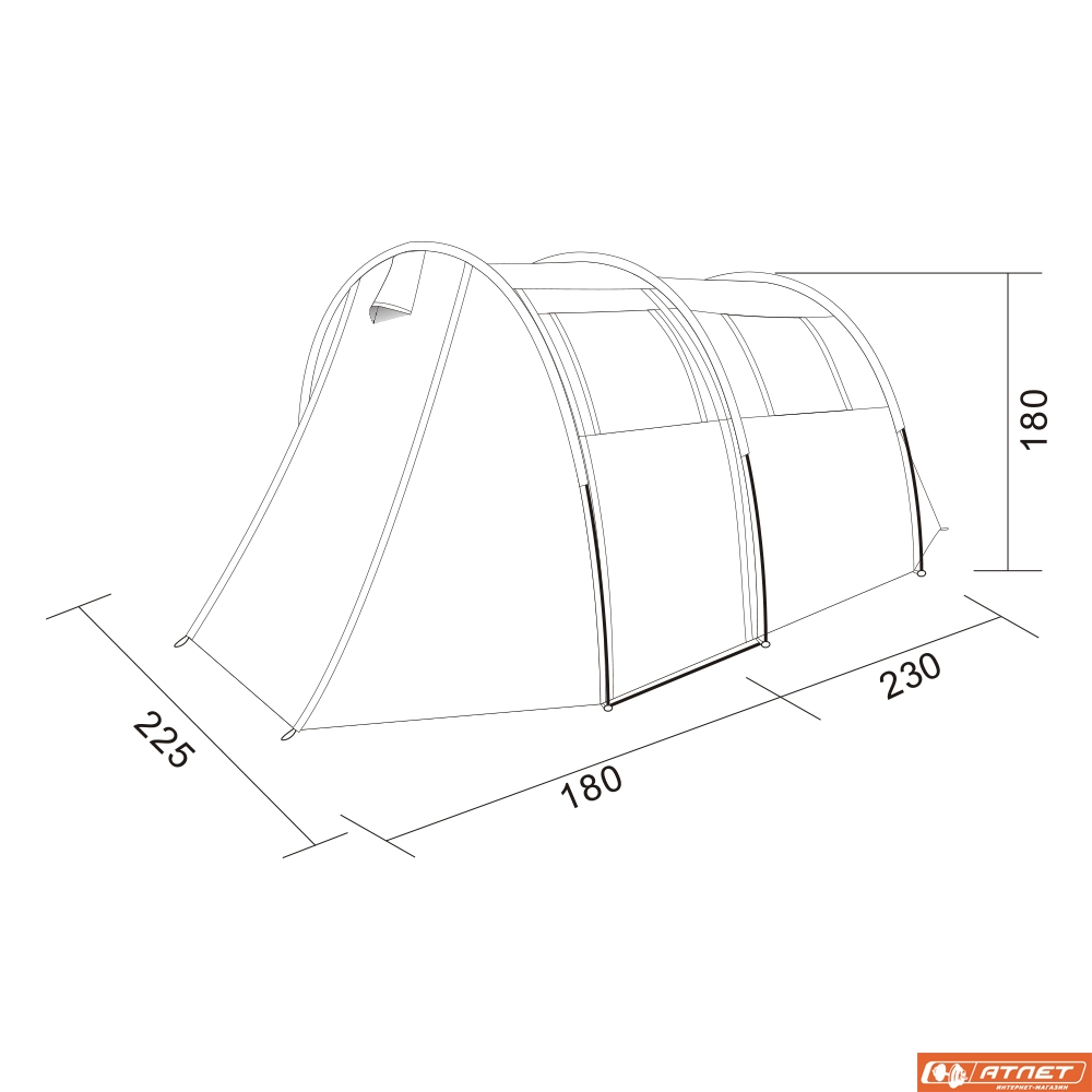 Палатка Red Point Tavrika 4+ матрас 2-х местный в подарок