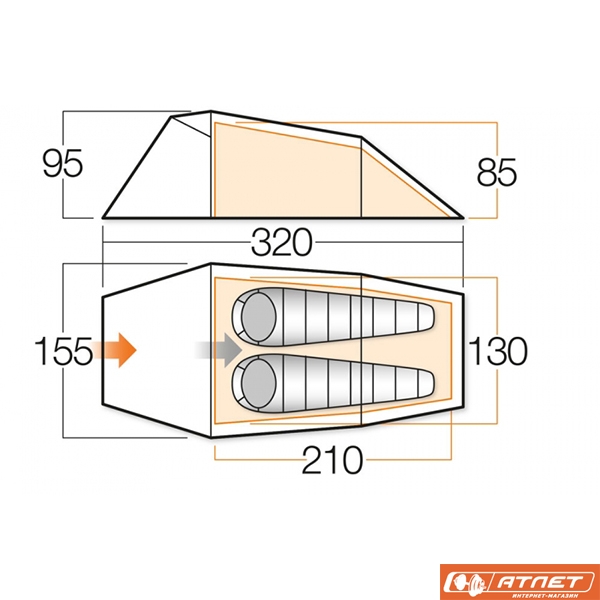 Палатка Vango Tempest 200 Cactus