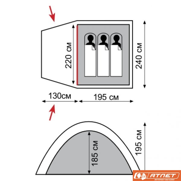 Палатка Tramp Bell 3