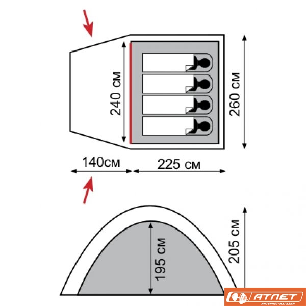 Палатка Tramp Bell 4