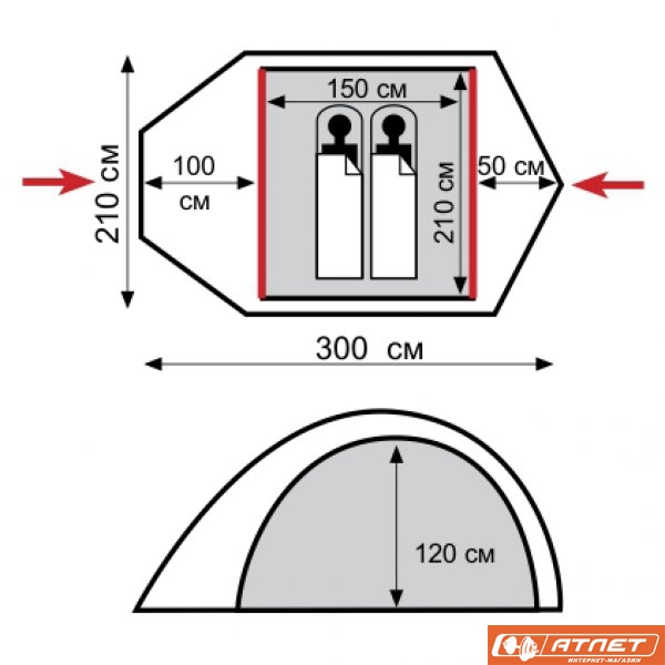 Палатка Tramp Mountain 2