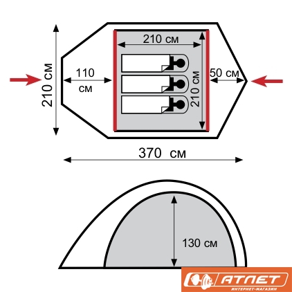 Палатка Tramp Stalker 3