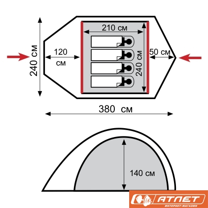 Палатка Tramp Stalker 4